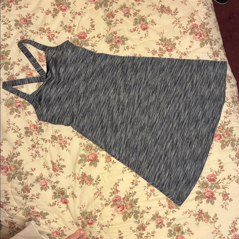 Mondetta Heathered Navy Activewear Tank Dress